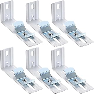 Sumnacon Blind L Bracket 6 Pcs Blind Bracket Clips for Shutters Headrails Metal Wall Mounted Vertical Blind Brackets with Screws White Mounting Brackets for Blinds in Bedroom,Living Room,Office