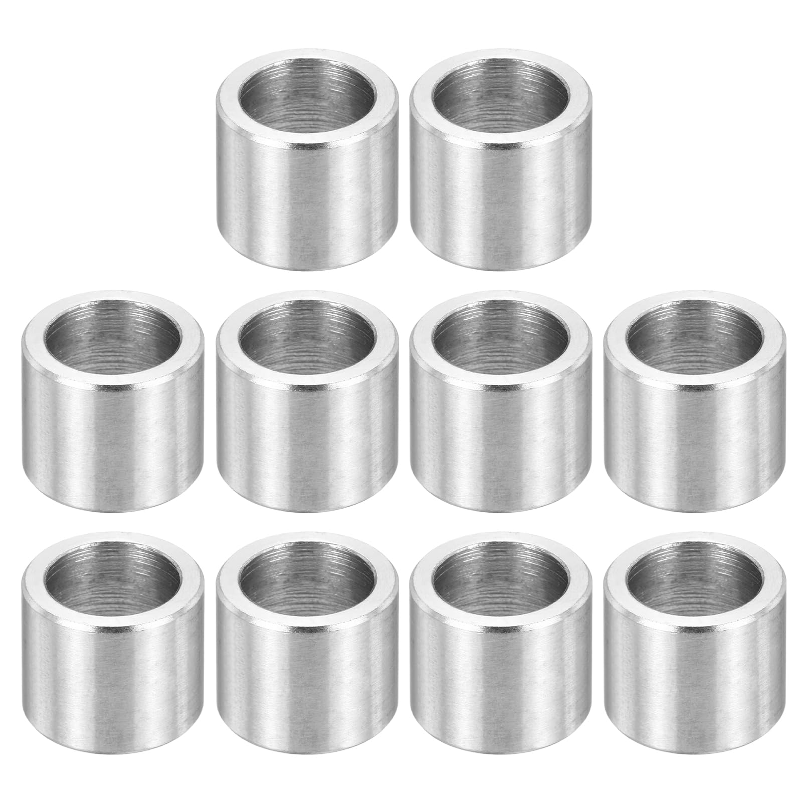 PATIKIL M9 Stainless Steel Spacers, 12Pcs Metal Spacer 9mm ID x 12mm OD x 10mm L Screw Standoff for 11/32" or M9 Screw