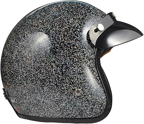 Miniatura 7 de Harssidanzar Casco de motocicleta retro 34, estilo vintage, para hombres y mujeres, aprobado por DOT, CU601