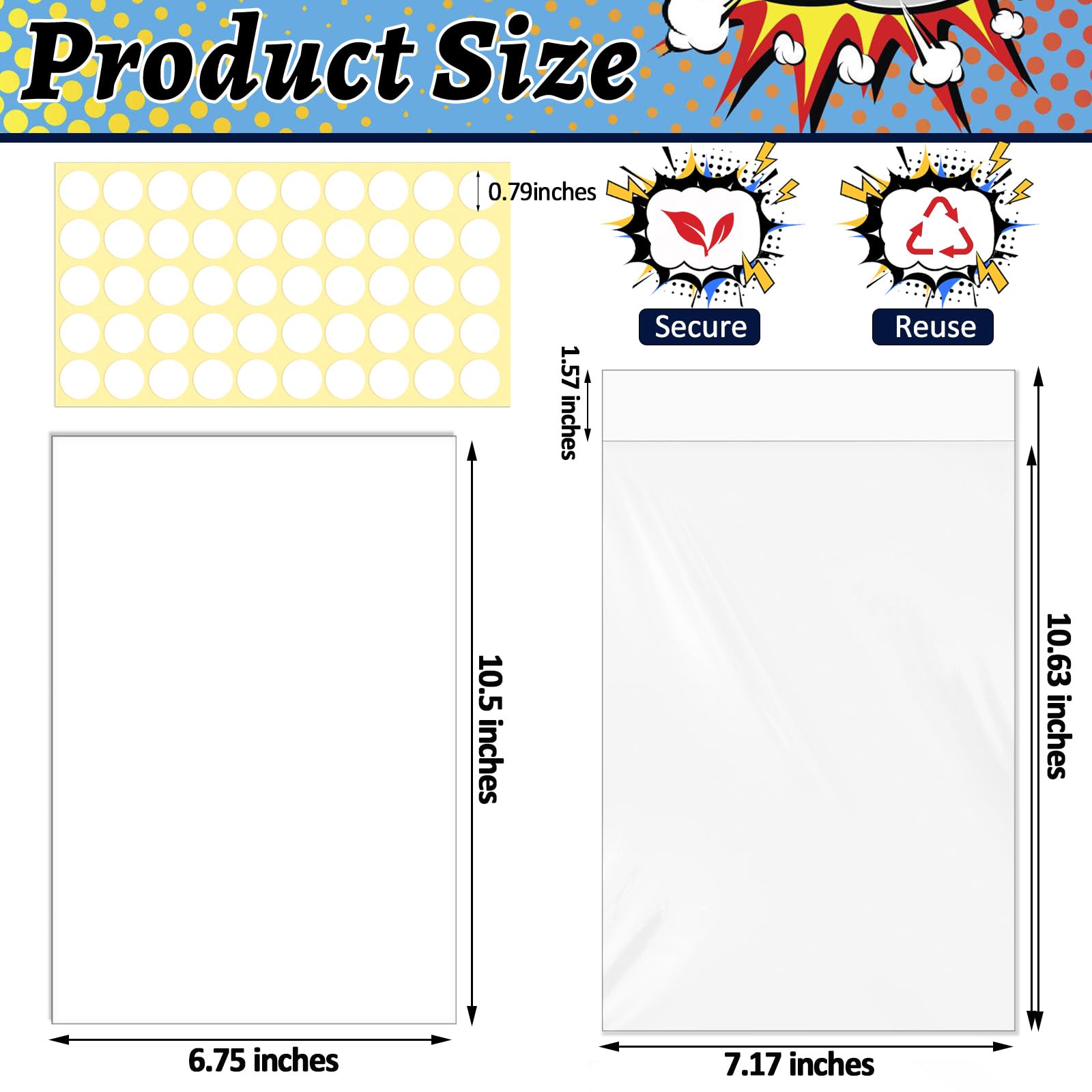 LOTMER 20 Sets Current Comic Book Bags and Boards 20ct Thickened 27PT Comic Book Backing Boards 20ct Acid-Free Clear Protector Comic Book Sleeves for Collectors, Regular Comics Magazine Storage