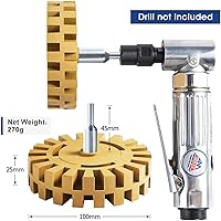 Vista 4 de CowboyBOB Removedor de Calcomanías Rueda Borradora Rueda de Goma para Taladro Elimina Rayas de Automóvil Cintas de Vinilo y Gráficos Kit