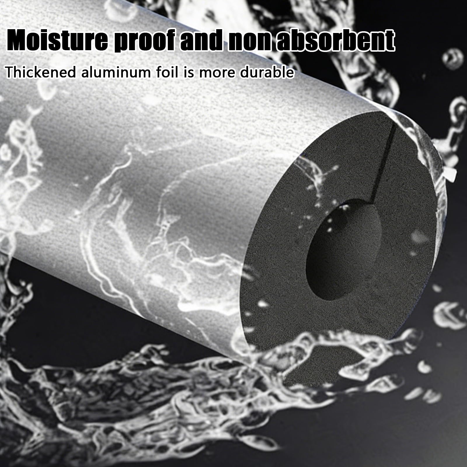 Aislamiento autoadhesivo for tuberías,Tubo Espuma Proteccion Pipe Insulation Foam,para exteriores, interiores y protección contra heladas,Agua Fría Caliente tuberías,95cm(22mmID)