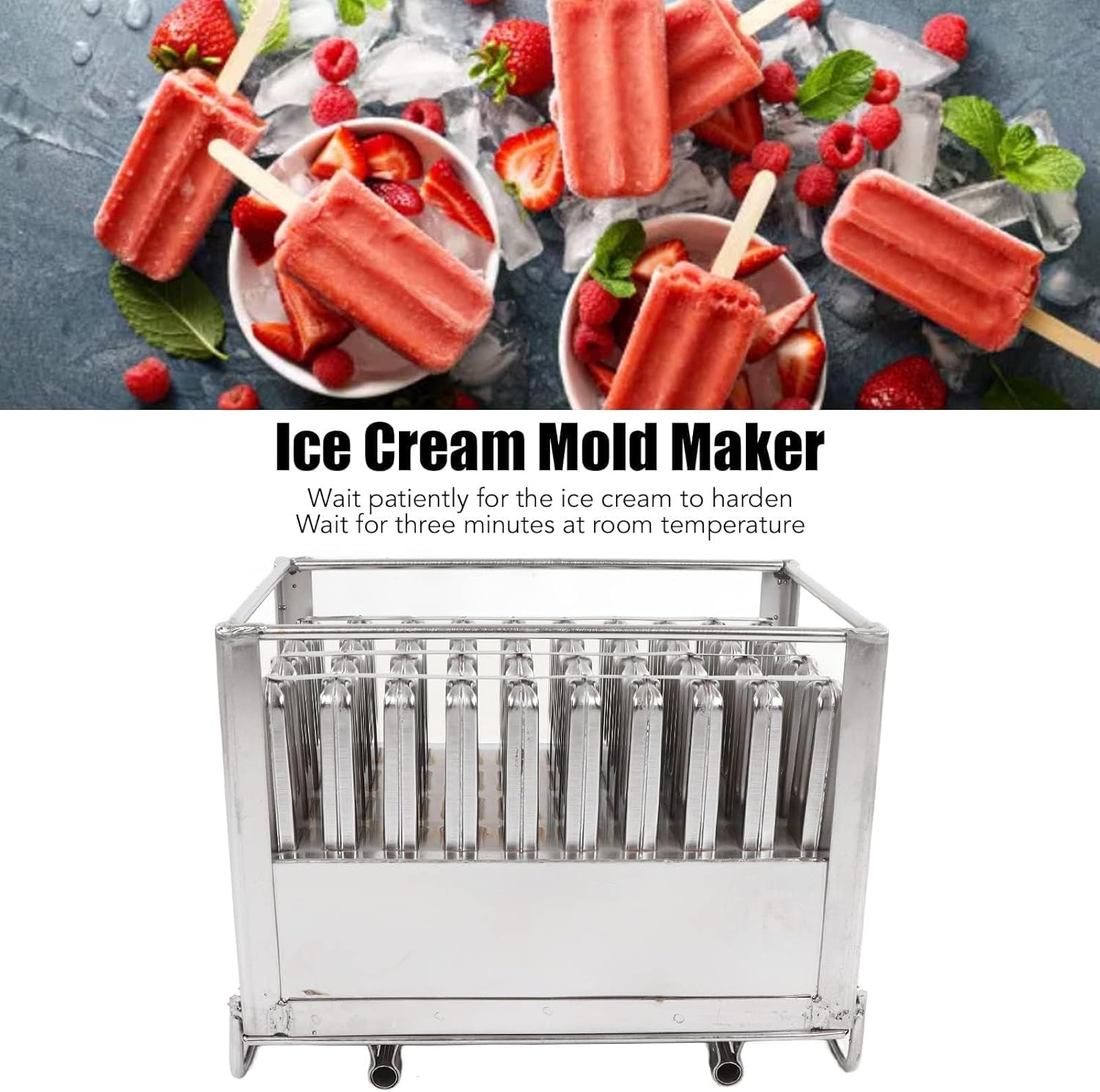 ステンレス鋼のアイスクリーム型、金属アイスキャンディー型 40 個 DIY