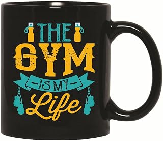 Gift for Fitness Lovers Gym Life Physically Fit Bodybuilders 11oz 15oz Black Coffee Mug