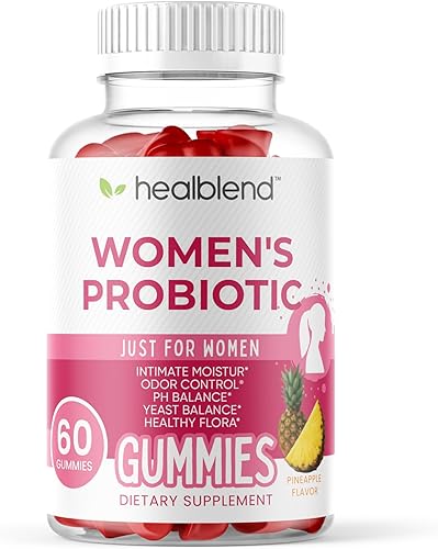 healblend Gomitas probióticas para mujer  Apoya la salud íntima, el control de olores, el equilibrio del pH y la levadura, apoyo digestivo e