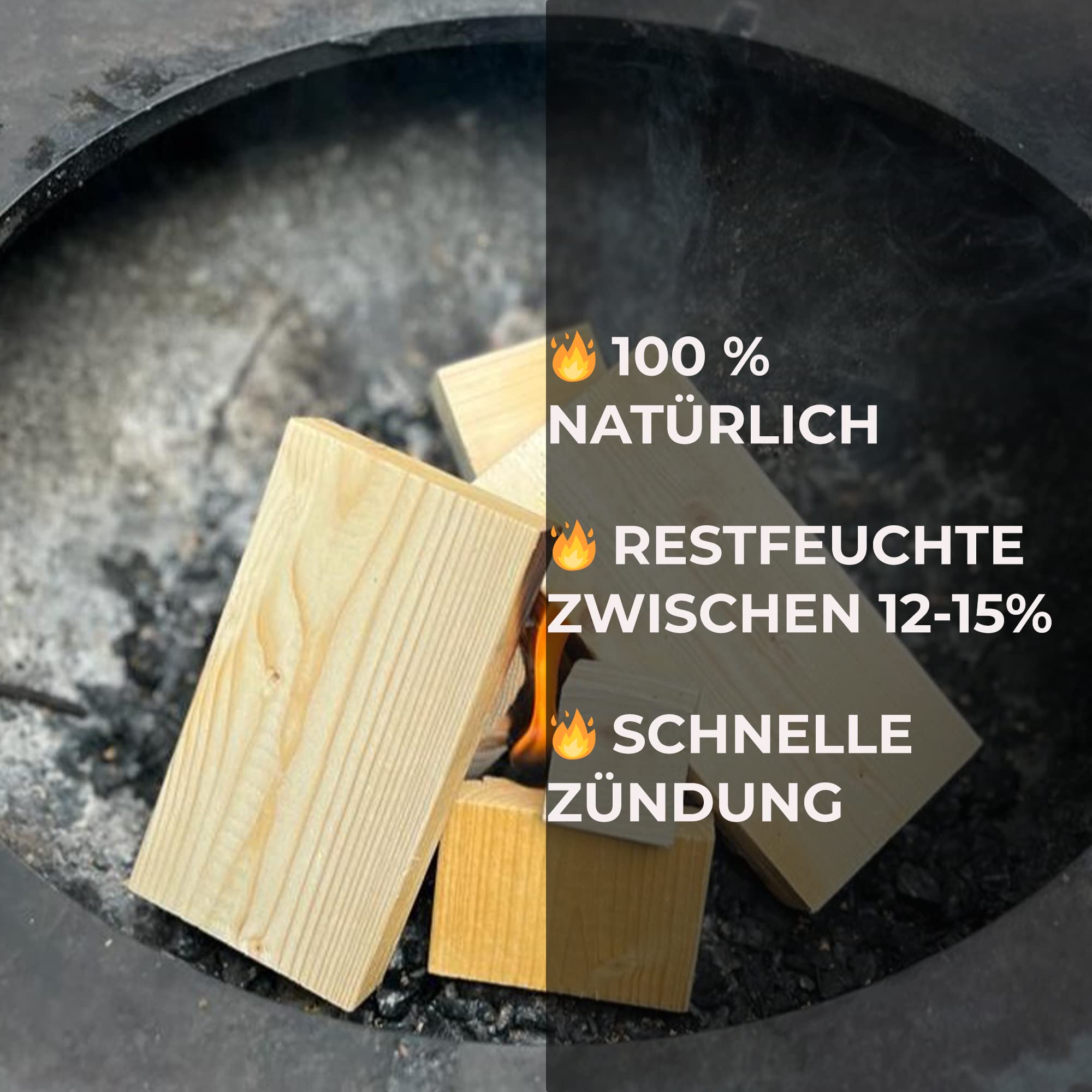 TROCKENES Brennholz Fichte 30 kg | Kaminholz Kamin Holz Anzünder aus Eichenholz für Grill Kamin Ofen | 100% Natürlich Anfeuerholz Anmachholz Anzündholz Feuerholz Kaminanzünder (30 kg)