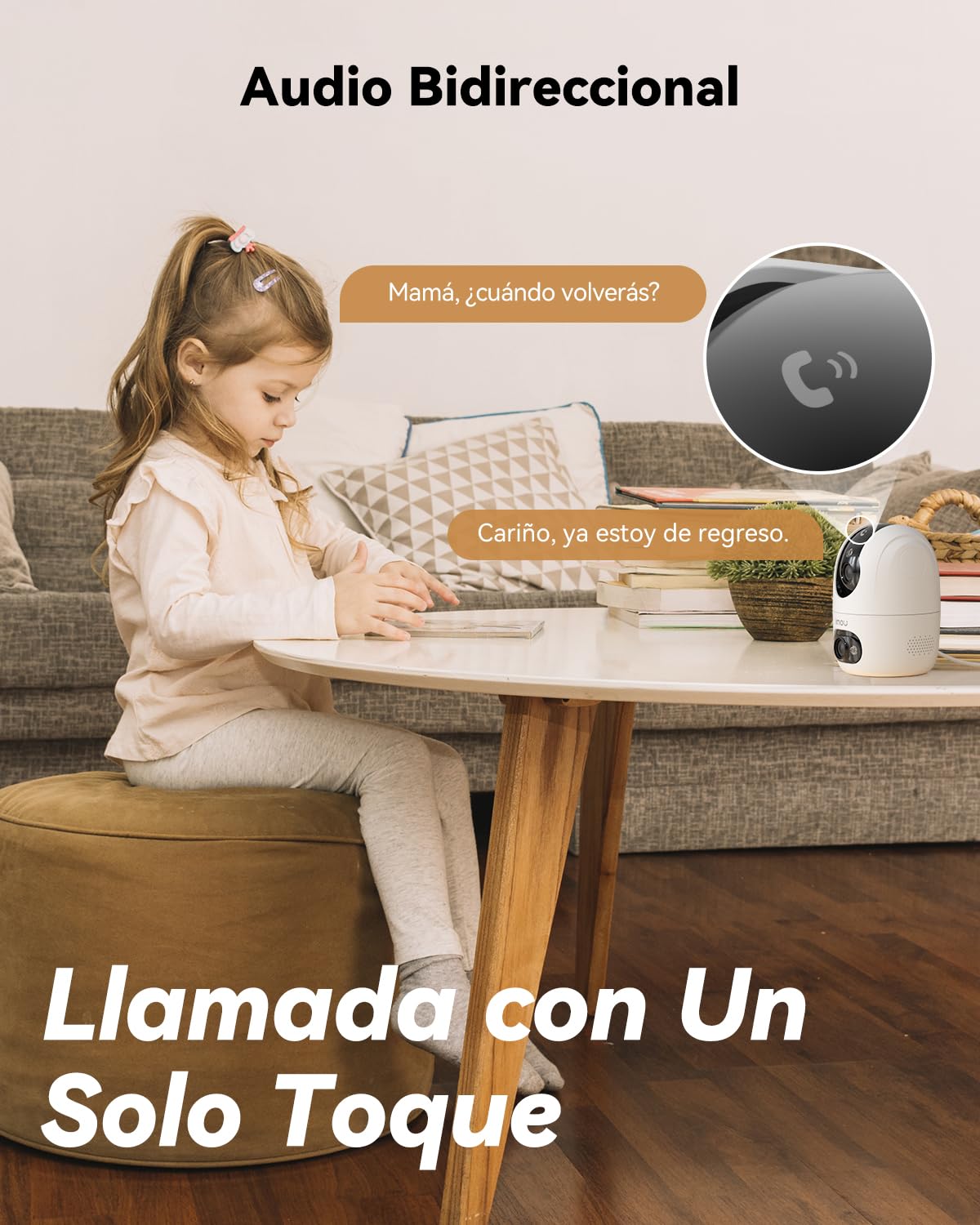 Imou 6MP(2K+2K) Cámara IP WiFi Doble Lente, 2.4/5Ghz Cámara Vigilancia WiFi Interior, Visión Nocturna en Color, Detección de Humana, Botón para Llamar, Admite Tarjeta SD hasta 512 GB, Ranger 2C Dual