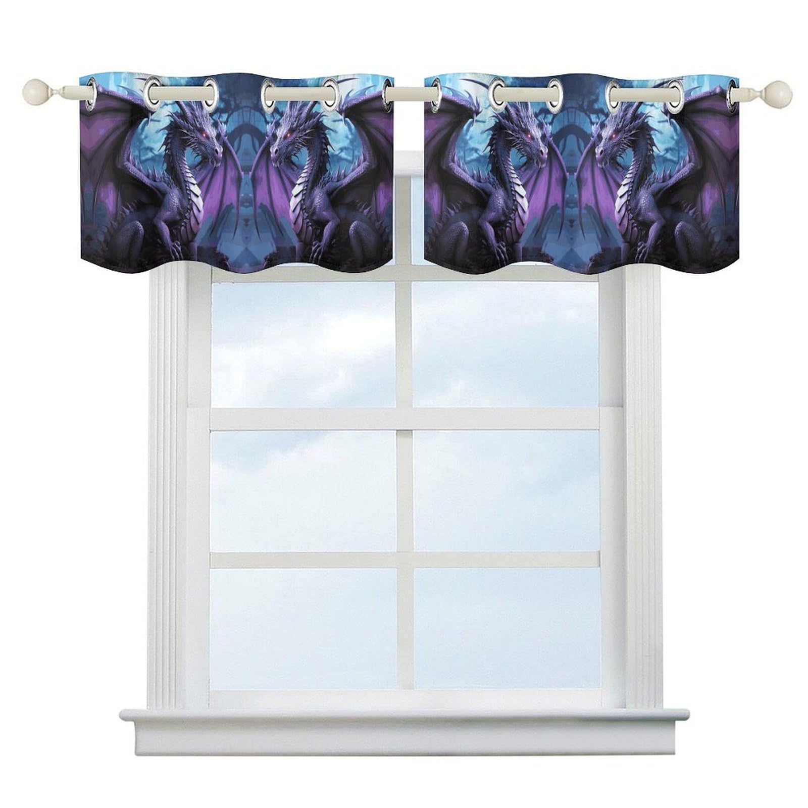 Cantonnière de cuisine violette idéale pour illuminer le salon et décorer la salle de bain