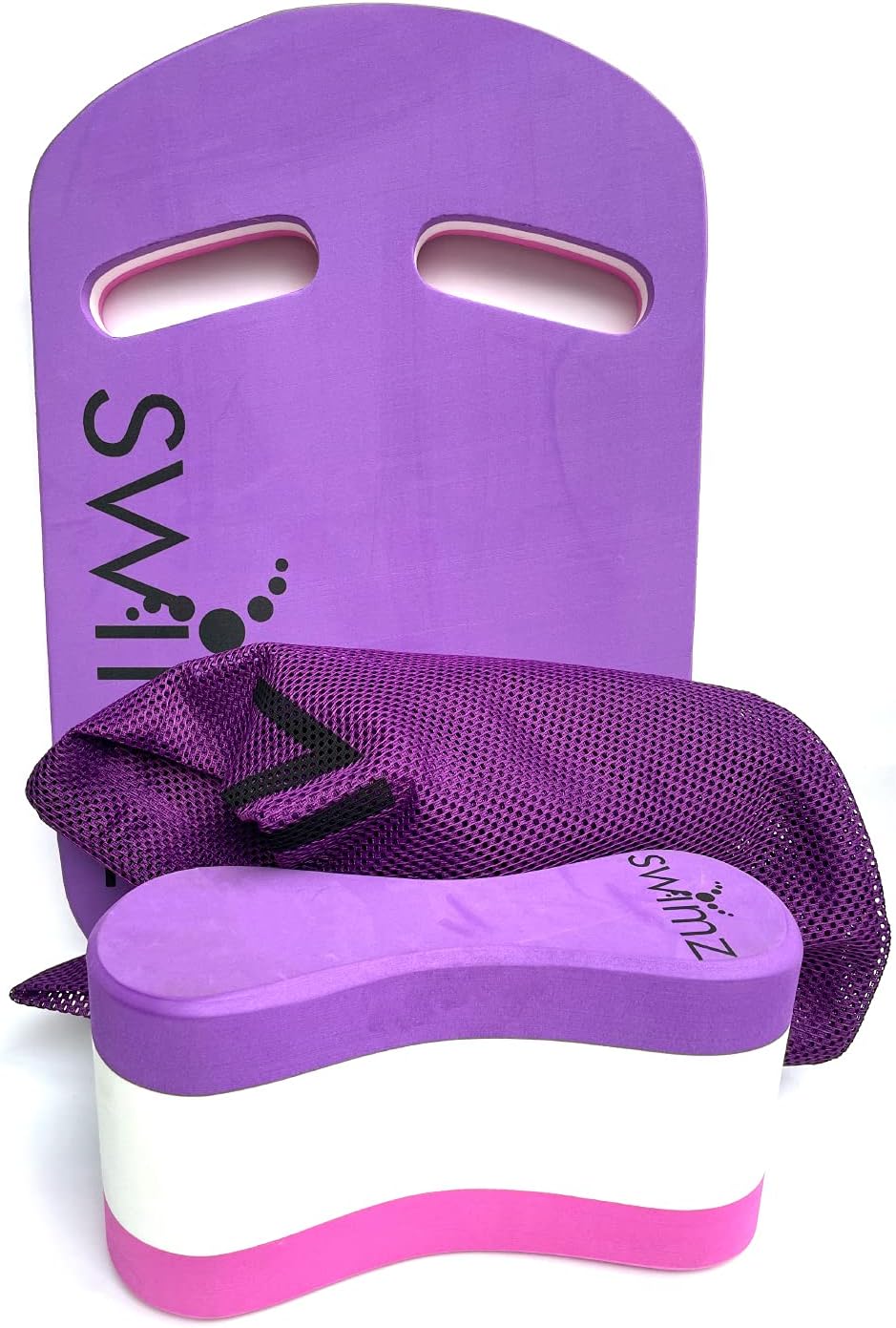 Swimz Basic Senior Swim Kit Bundle - Purple White Pink