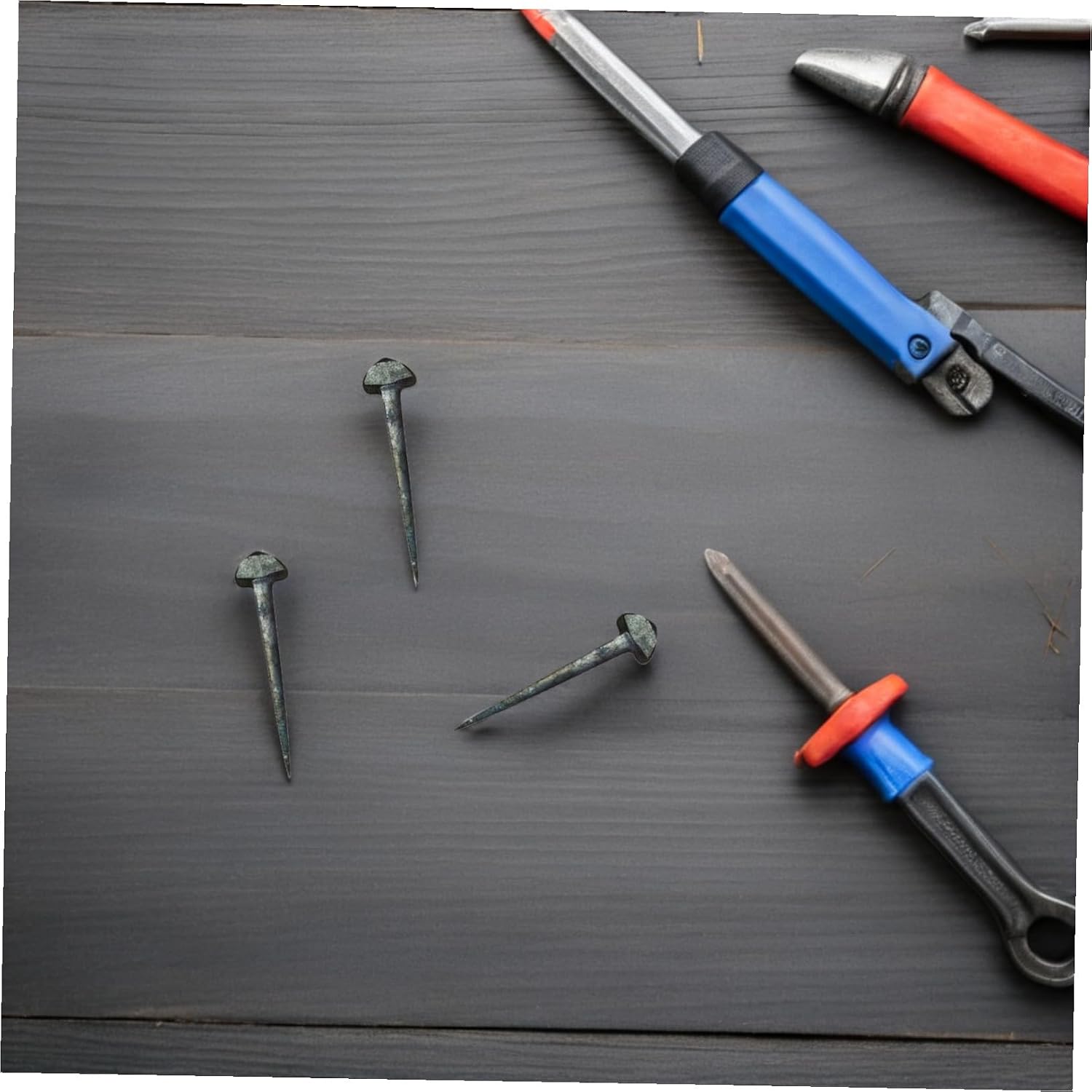 POPETPOP 50 Pcs Replaceable Small Iron Horseshoe Nails Compact Hoof Nails Portable Farrier Equipment for Horse Hoof Care
