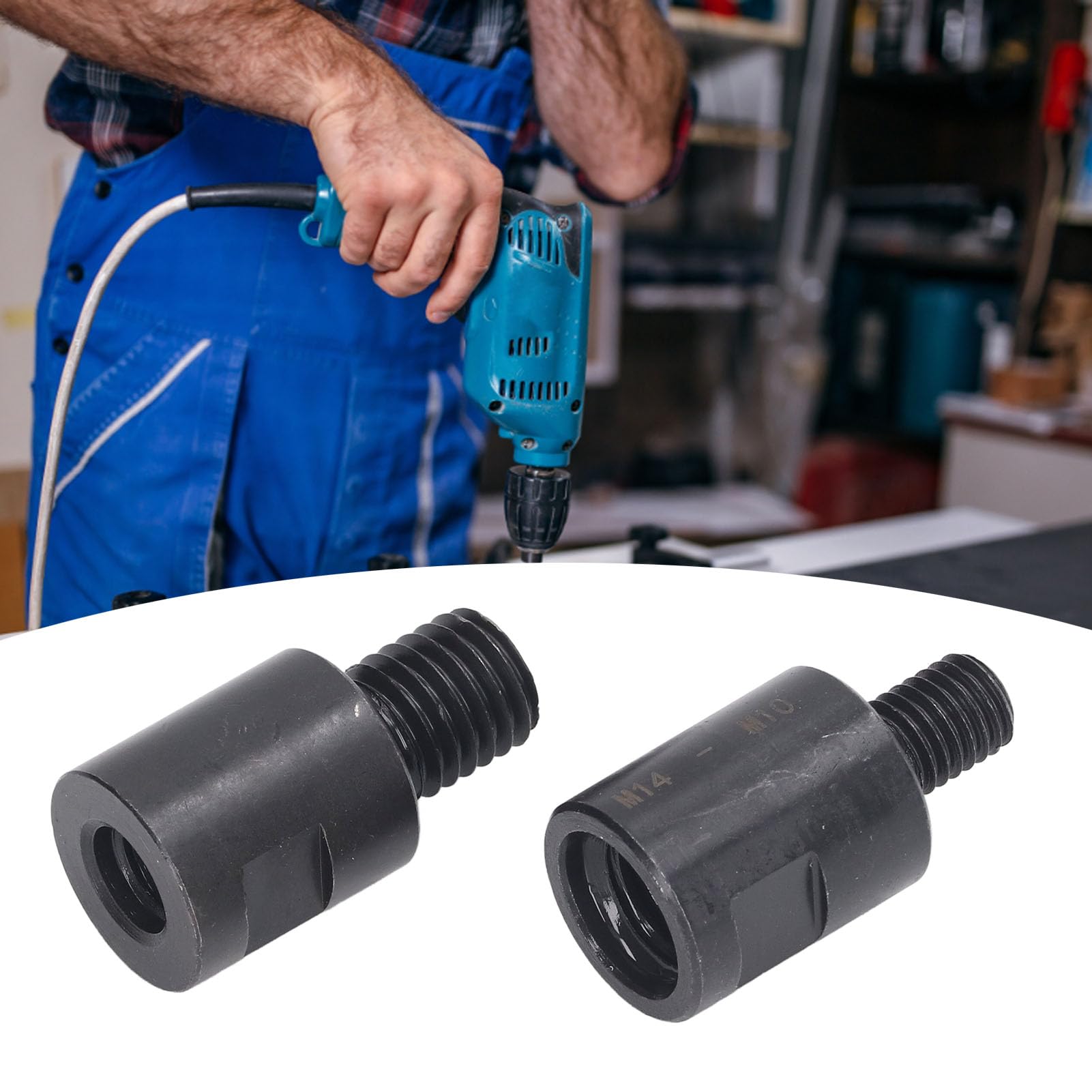 Adattatori Per Trapano Filettati M10 E M14 - 2 Pezzi In Acciaio Legato | Per Smerigliatrici E Utensili - Foto 5