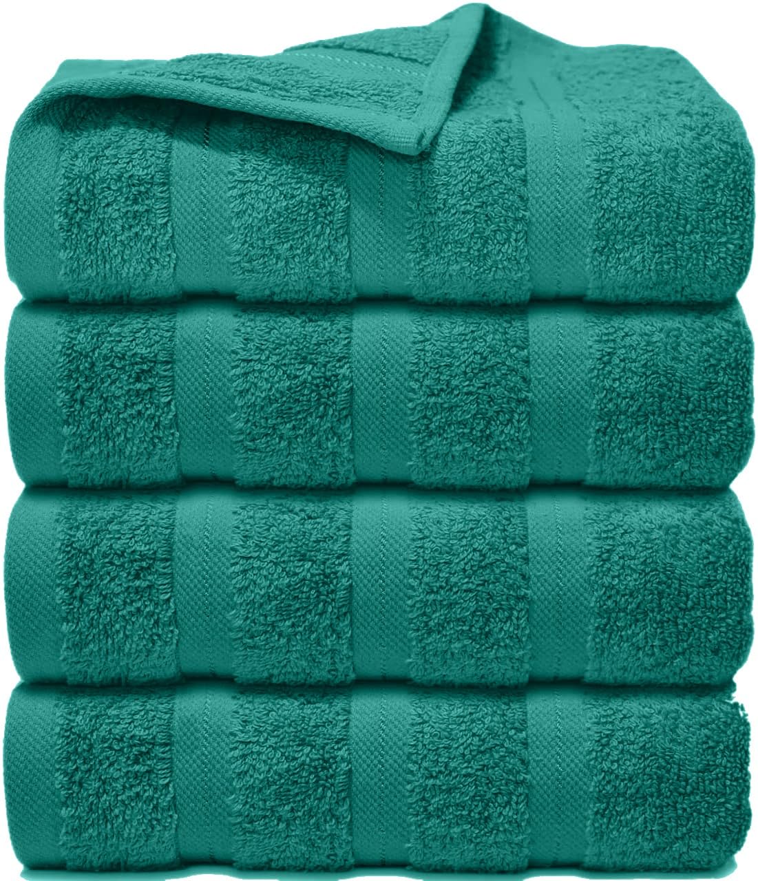 ZZZMRH Premium Quality Jade Cotton Hand Towels - 4 Super Soft Gym & Spa Towels (50x90 CM), 650 GSM