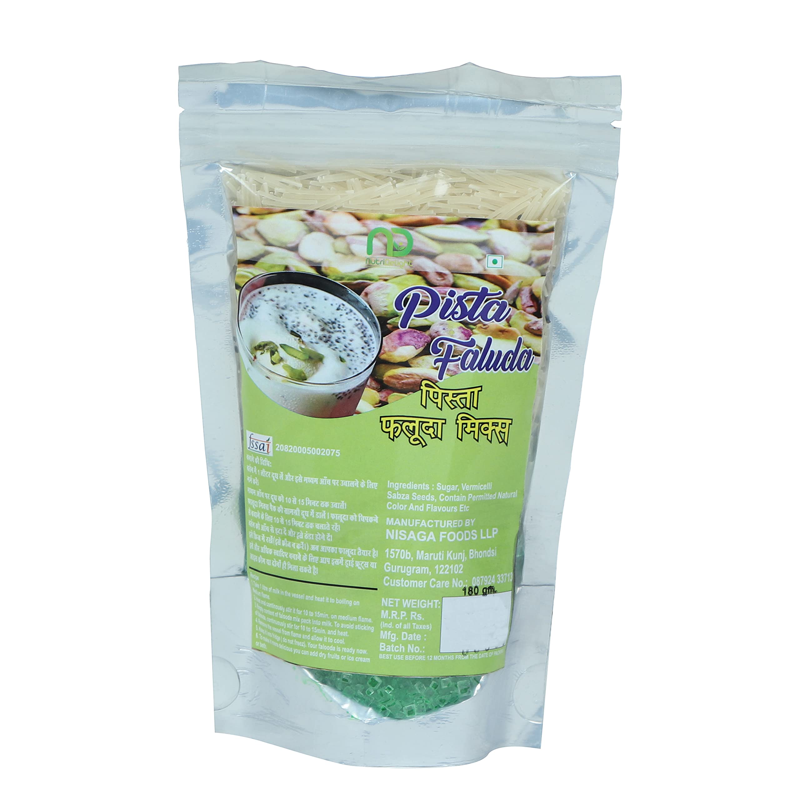 NutriDelight Pista Faluda Mix, 180gm (B09BKR4S8N) Amazon Price History, Amazon Price Tracker