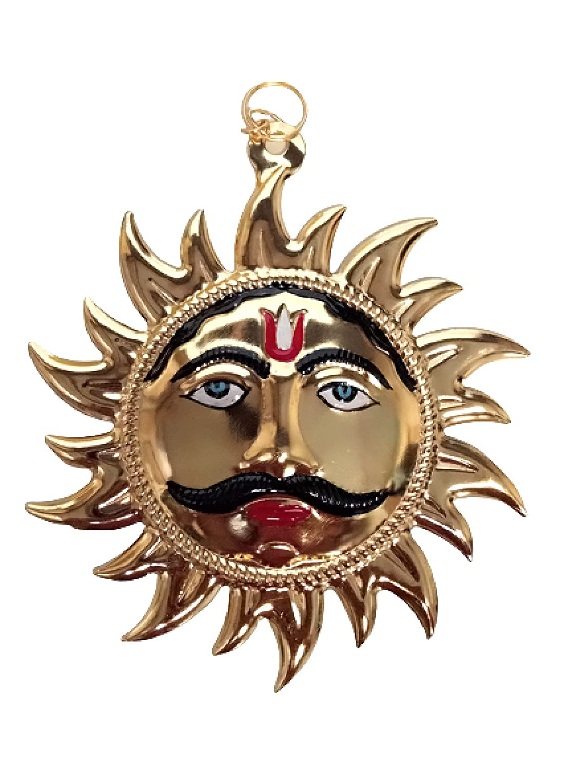 Aashita Creations Worship 6" Inch Golden Surya Yantra Wall Hanging