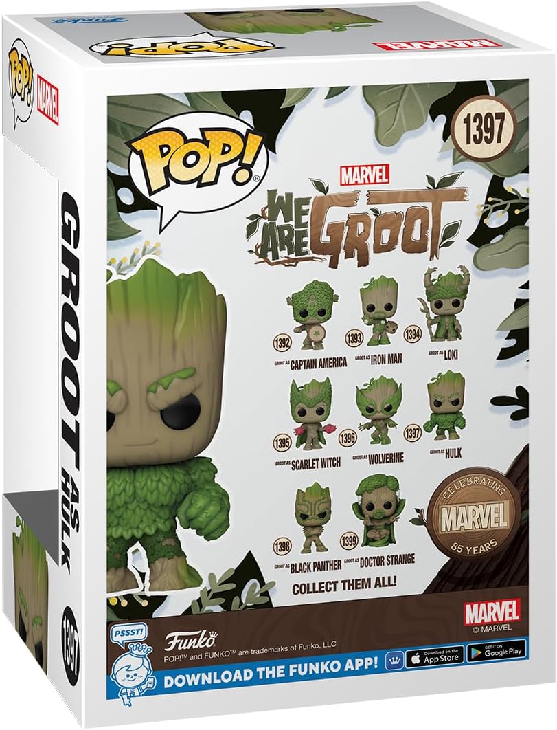 Funko POP! Marvel: We are Groot - Hulk - Groot Shorts - Collectable Vinyl Figure - Gift Idea - Official Merchandise - for Kids & Adults - TV Fans - Model Figure for Collectors and Display