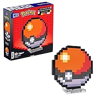 Mega Pokémon - Poké Ball Pixel Art, Set da Costruire con 381 Pezzi e Stile retrò pixelato