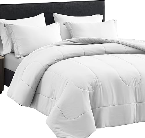 Miniatura 2 de Maple&Stone Juego de edredón tamaño King de 7 piezas de cama en una bolsa, juego de cama alternativo de plumón con sábanas, fundas de almohada y