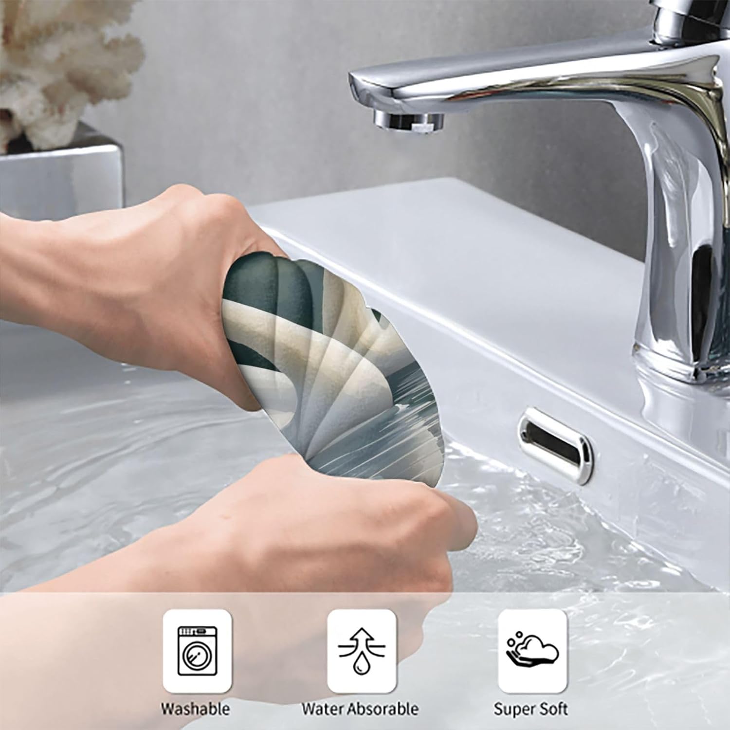 Beautiful White Swans on The Lake Print Hand Towels for Kitchen, Decorative Bathroom Towels Decor Farmhouse Cute for Men Women Gifts