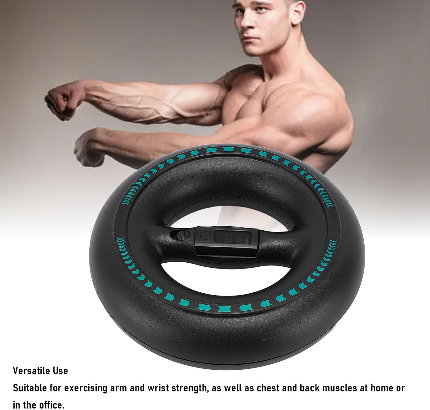 Wrist Trainer Ball Smart Display Enhanced Grip Forearm Exerciser for Muscle Building Workout At Home Material: ABSBattery Quantity: 2Pcs
