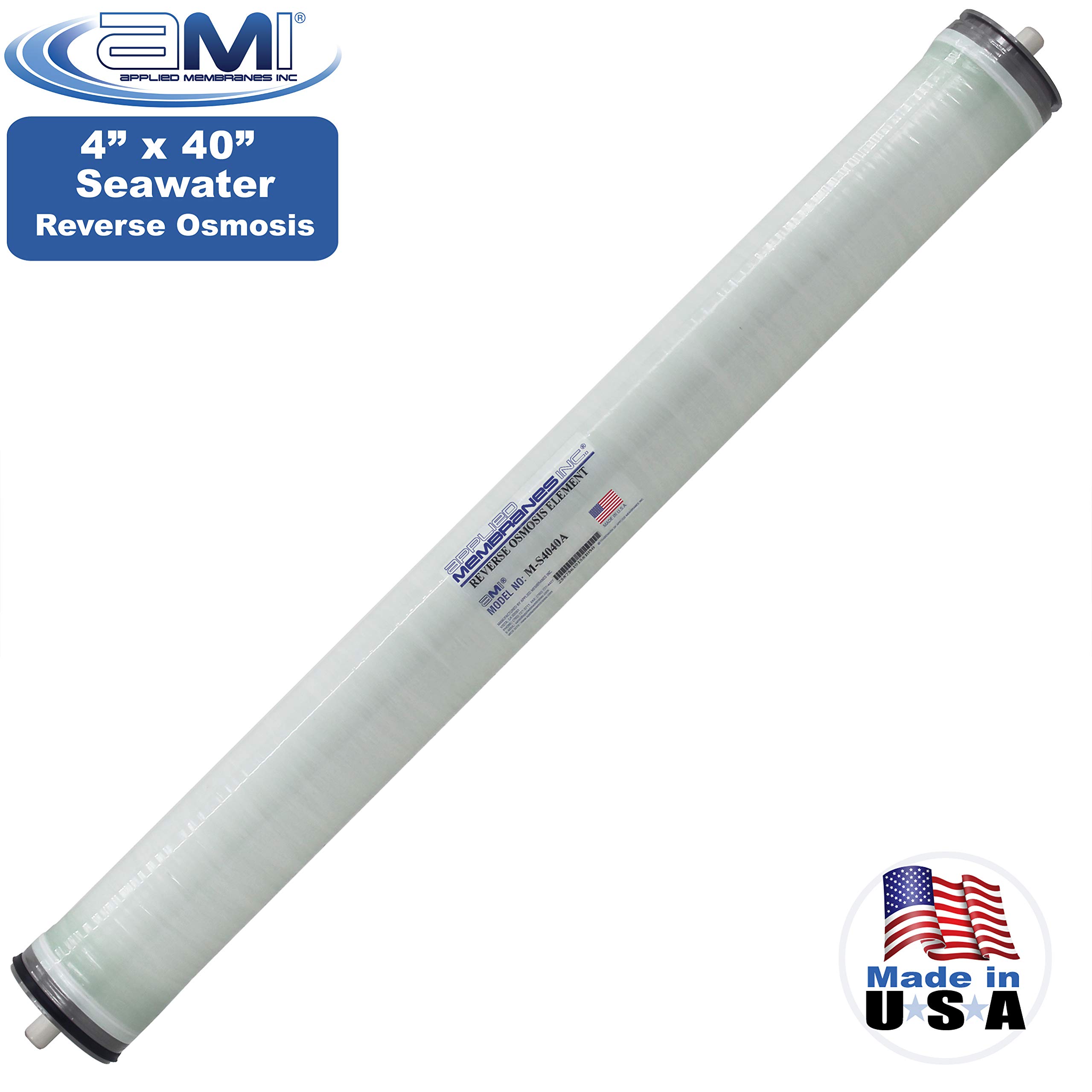 Membrana RO, Membrana per acqua di mare | Membrana di ricambio Watermaker | SWRO 4" x 40" Fibra di vetro naturale.