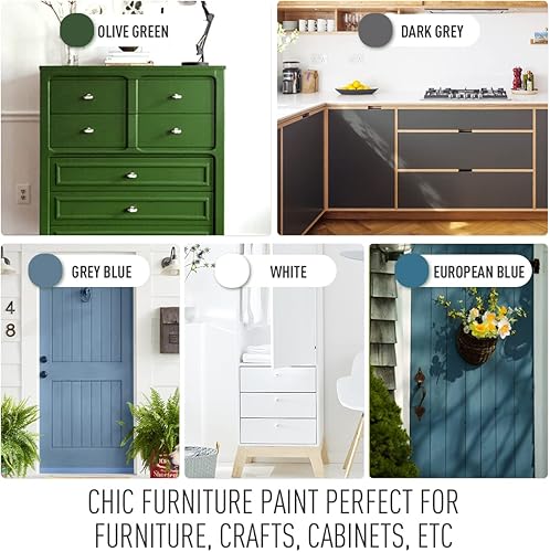 Miniatura 6 de DWIL Pintura acrílica para madera para muebles, semibrillante, adecuada para renovación de superficies de madera, no tóxica e inodora, ecológica y