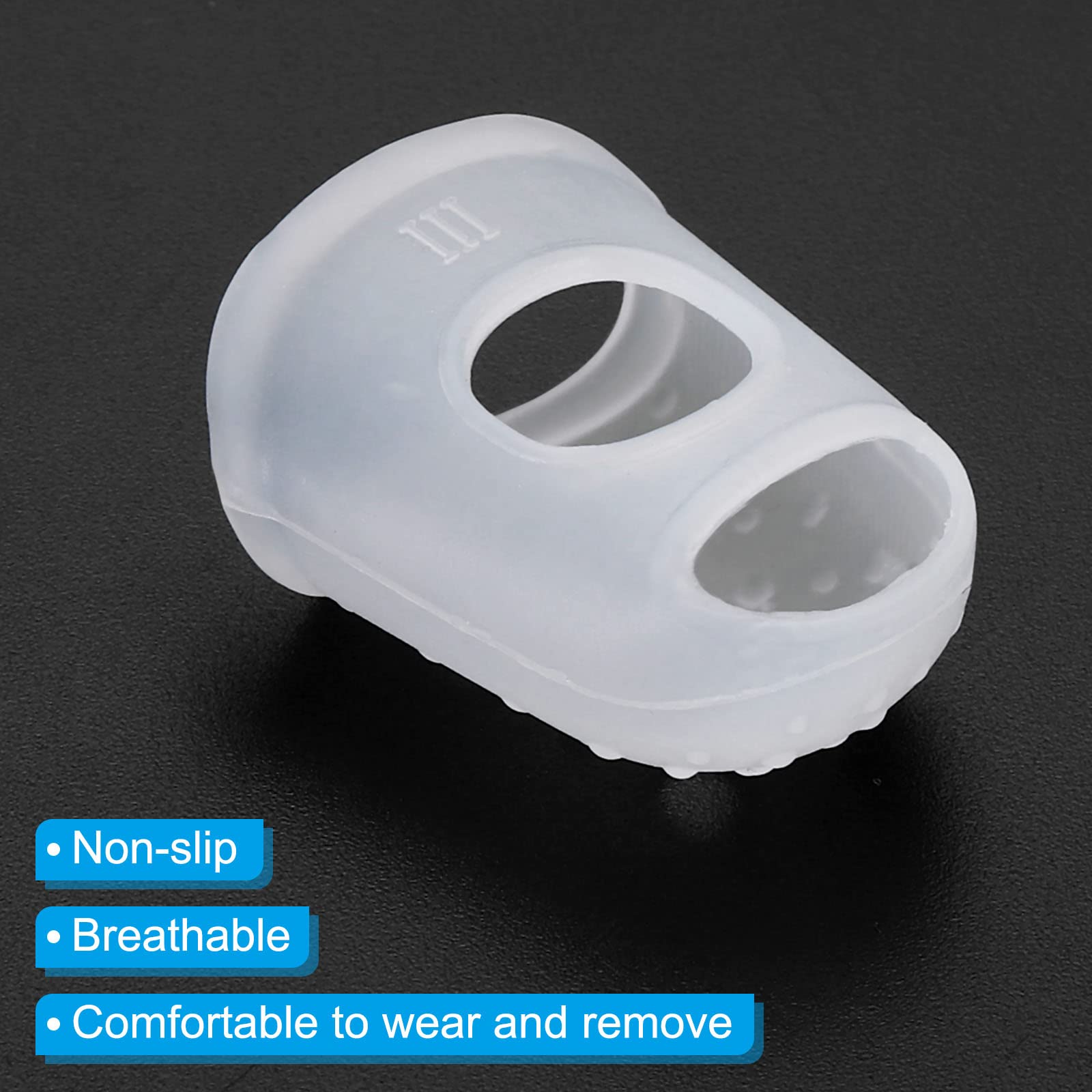PATIKIL 0.85 Calci Gomma Dita Punte 30pz Silicone Pollice Polpastrelli Protezione Copritastiera Ditale per Chitarra Trasparente