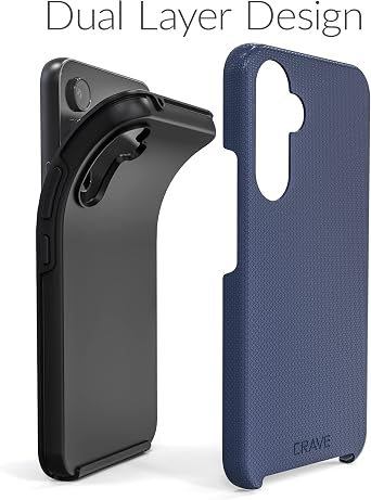Crave for Samsung Galaxy A54 Case, Shockproof Protection Dual Layer Case for Galaxy A54 (6.4 inch) - Navy