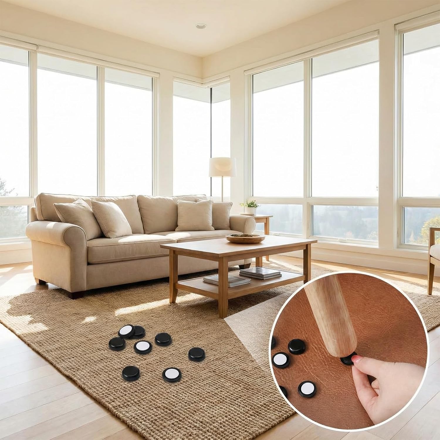 16Pcs Appliance Slider for Kitchen Appliances | Small Appliance Rollers for Appliances Countertop Coffee Maker Air Fryer Kitchen Must Have Gadgets Easy to MovIing
