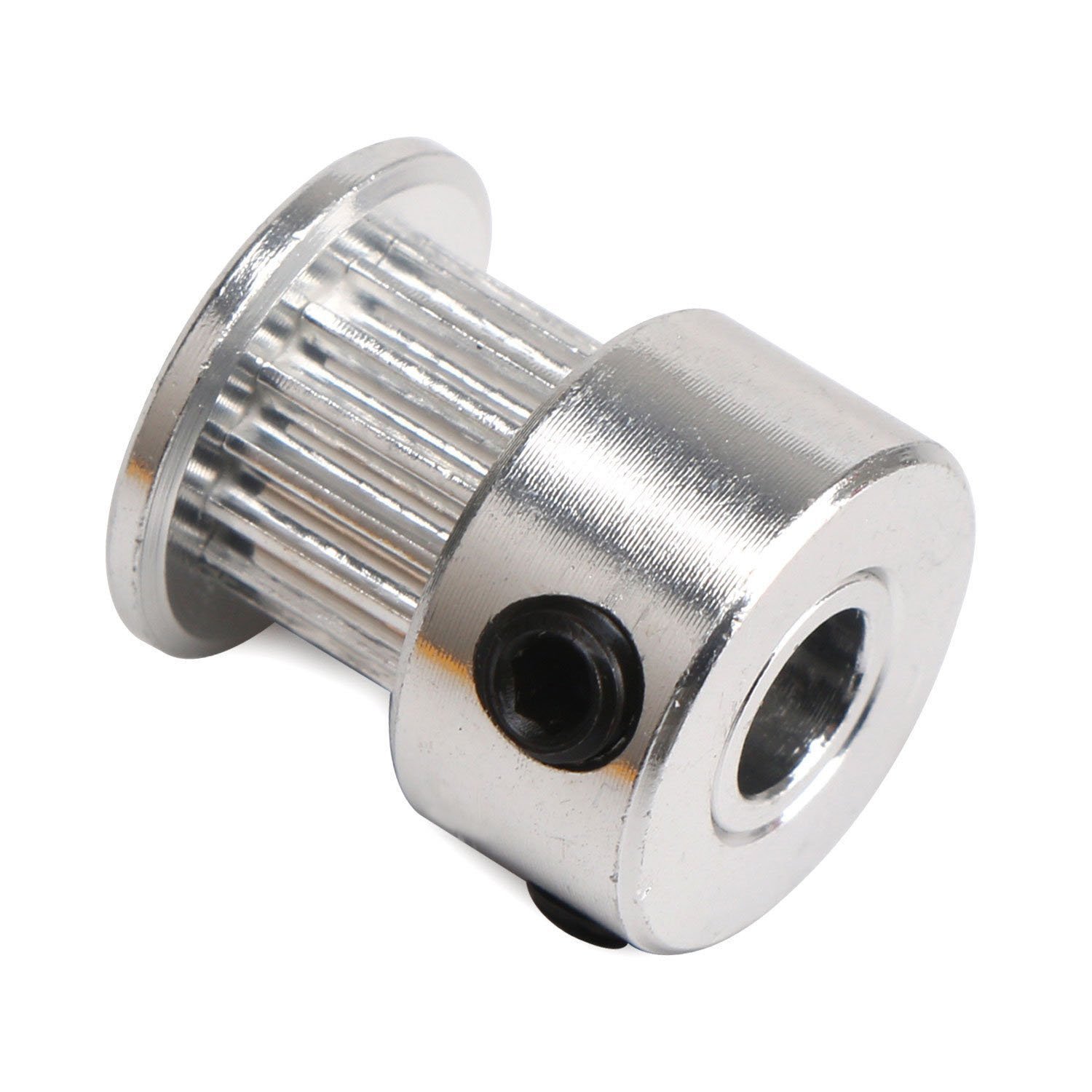 3D-printeraccessoires, 5 stuks 2GT aluminium distributiepoelie, 3 mm / 5 mm boorwiel 16/20 tand of tandeloos voor riembreedte 6 mm / 10 mm (W6 mm, 20 T, boring 3, getand