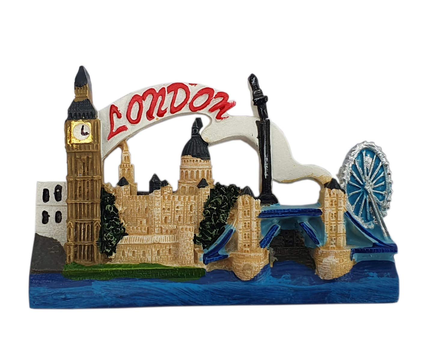 Fridge Magnet - White Collage, Detailing Skyline View of London, Collectable ...
