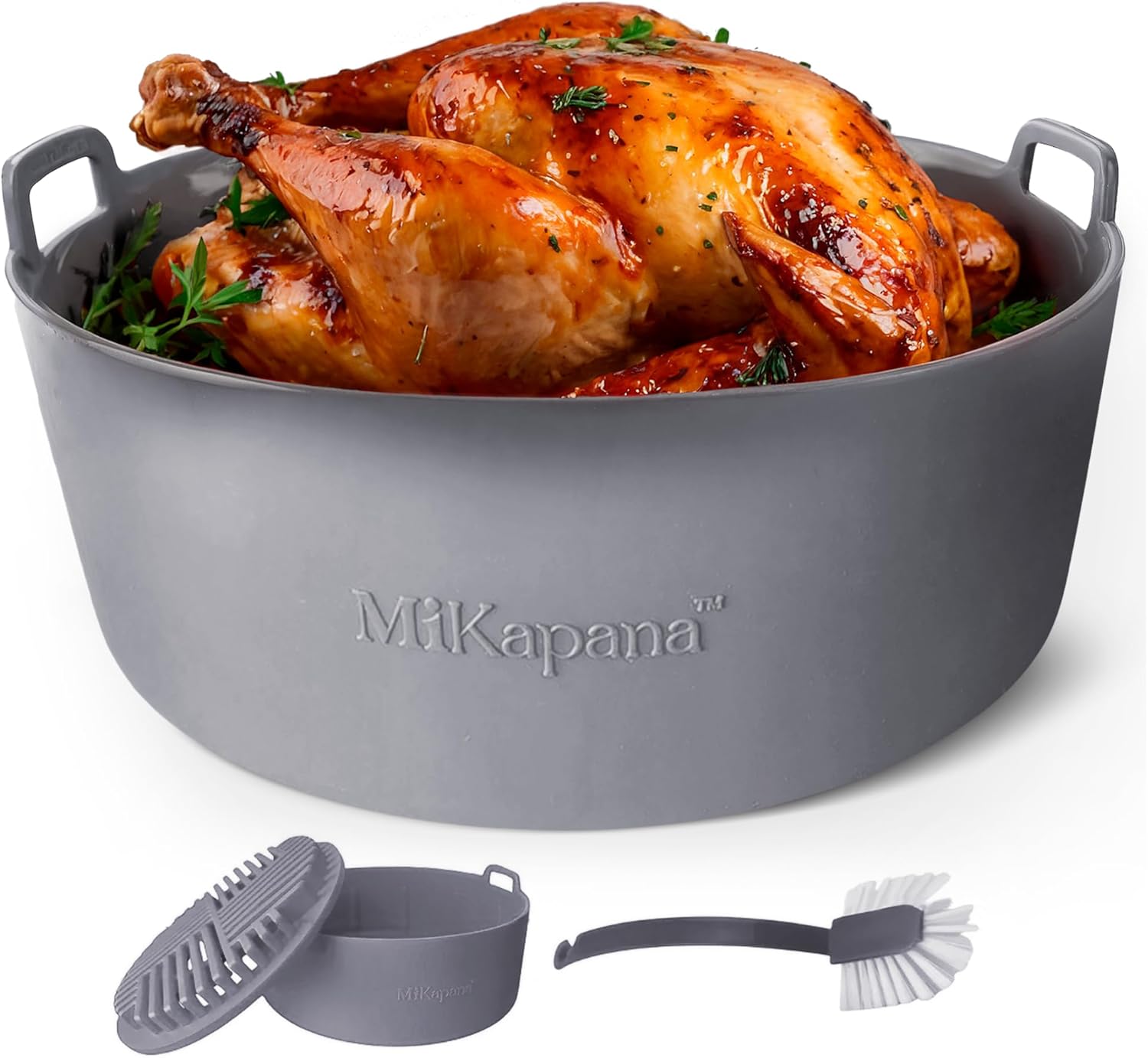 Silicone air fryer liners reusable, STURDY air fryer accessories- silicone air fryer basket liners- air fryer pans inserts for 5-8 QT – airfryer liners 8.6″ Silicone air fryer liners reusable, STURDY air fryer accessories- silicone air fryer basket liners- air fryer pans inserts for 5-8 QT – airfryer liners 8.6″