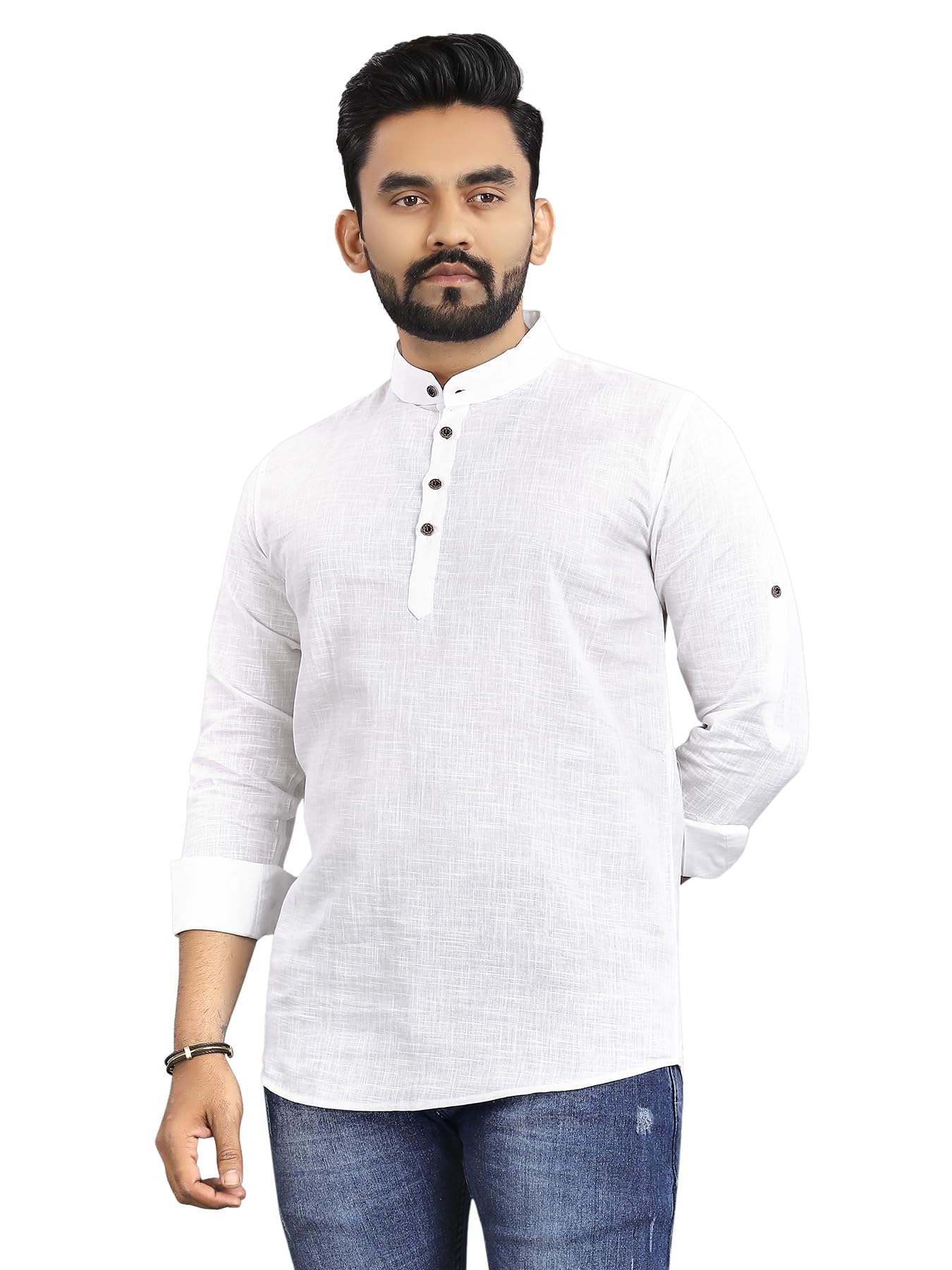Men's Casual Kurta-Kurta for Men-Cotton Kurta-Kurta Kurta-Printed Kurta-Kurta Kurta-Premium Kurta-Solid Kurta-image-15