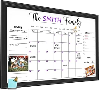 Dry Erase Calendar Whiteboard for Wall, 23.6