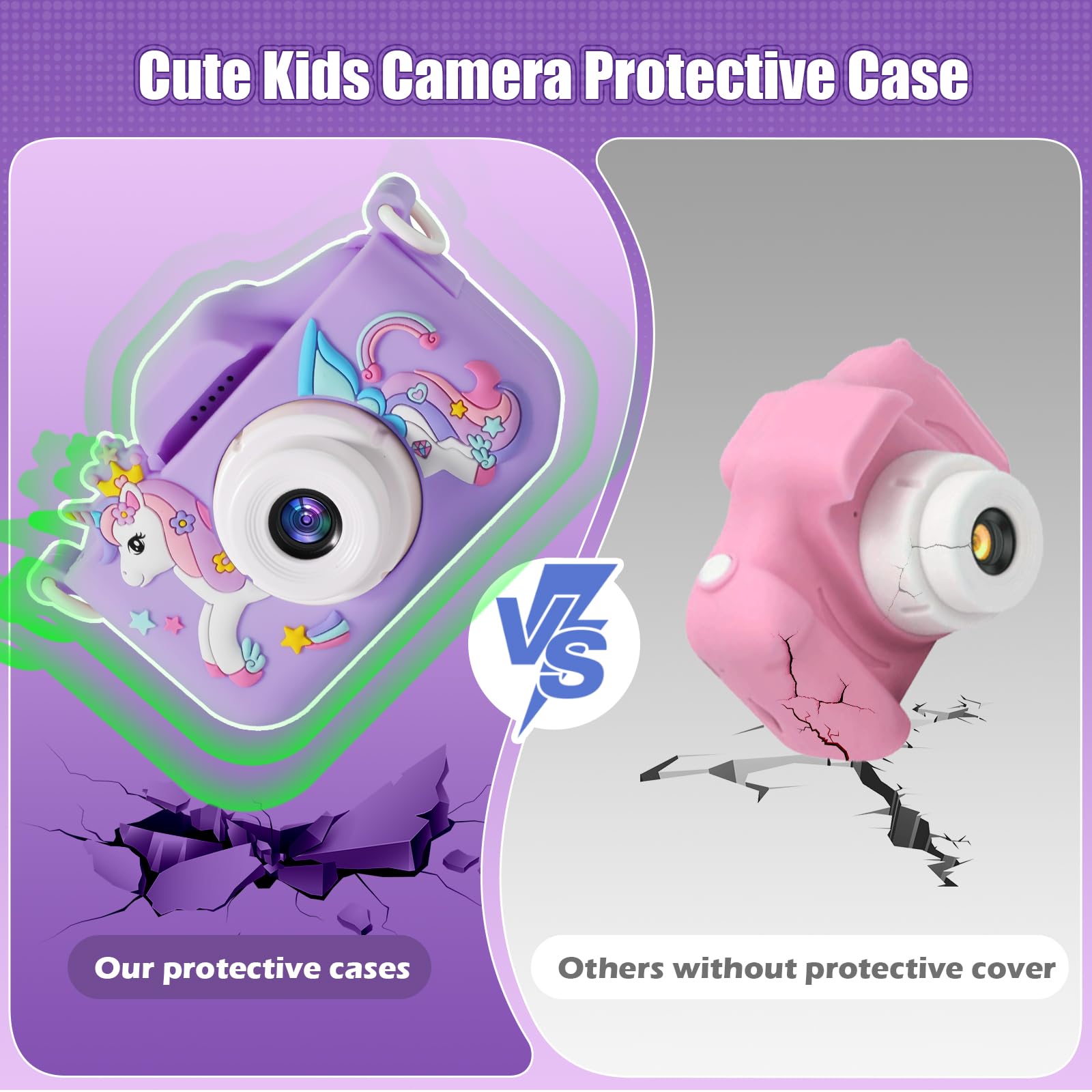 Appareil Photo Enfant Licorne Masterbee - Caméra HD 1080p, Jeux Éducatifs - Cadeau Fille 3-12 Ans