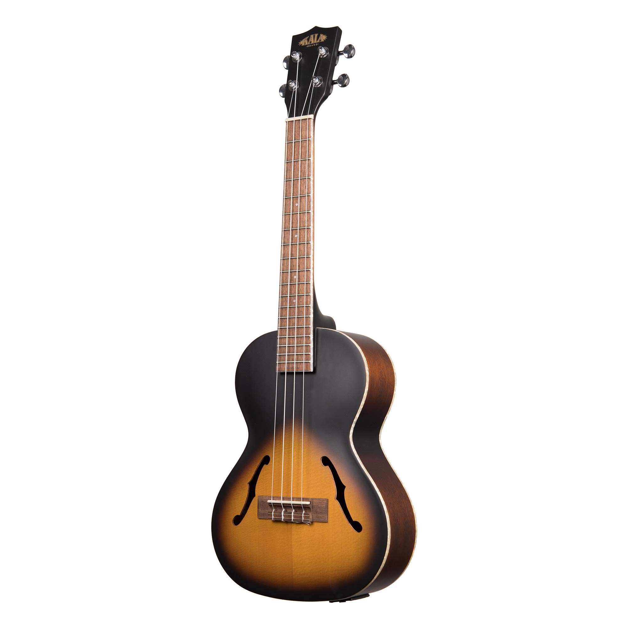 Kala KA-JTE/2TS Tobacco Burst Archtop - Ukulele tenore con EQ e custodia (UC-T)