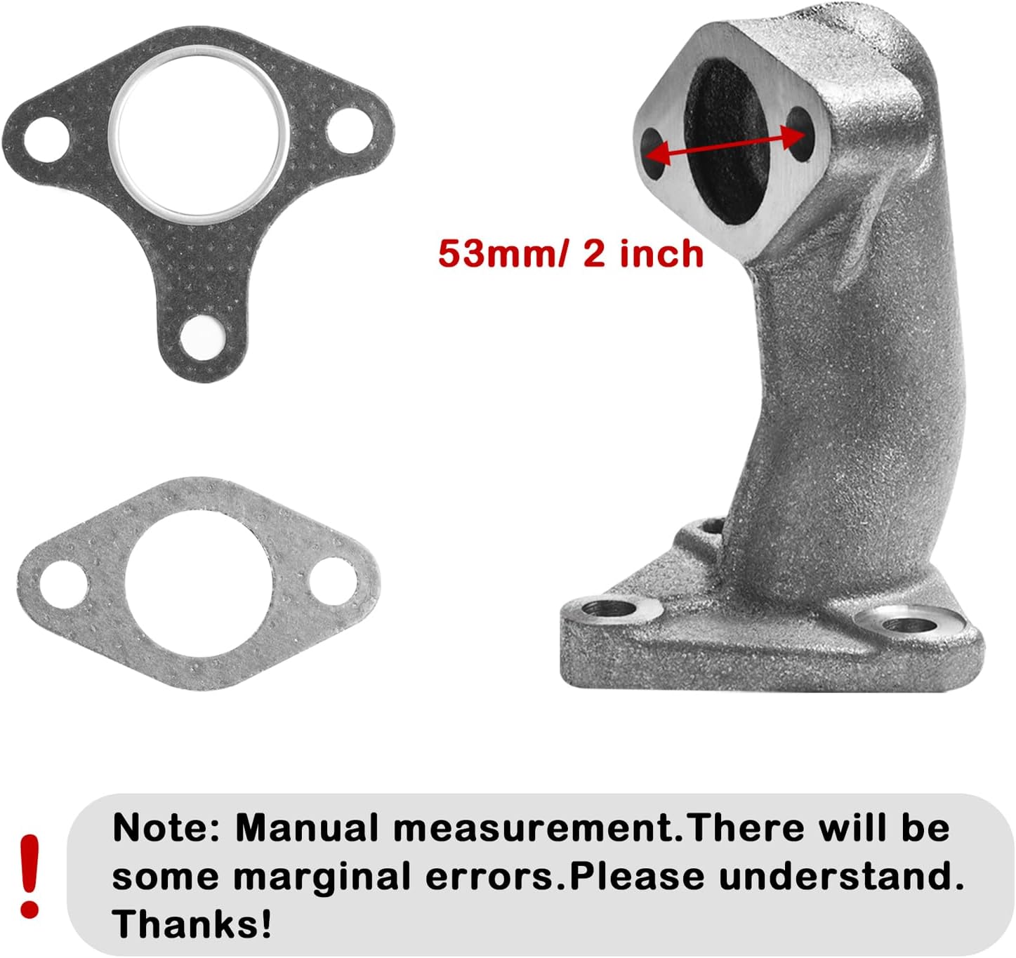 Muffler Exhaust Kit Assembly Fits Honda GX340 GX390 GX420 11HP 13HP 16HP Harbor Freight 420 Engine Water Pump Snowblower Pressure Washer with Head Shield Manifold and Two Gaskets, No nuts