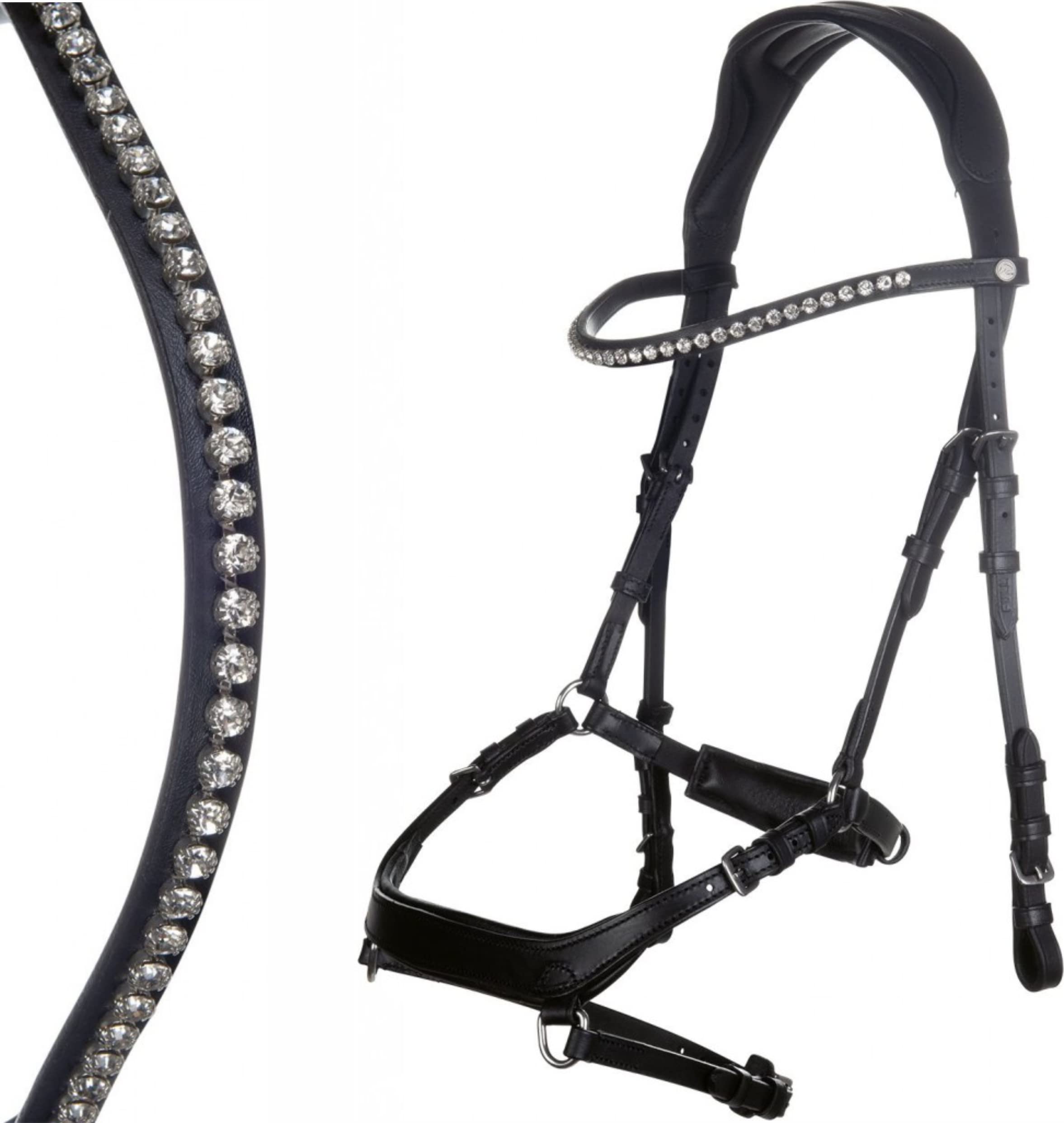HKM Pro Anatomic Bridle Black Pony
