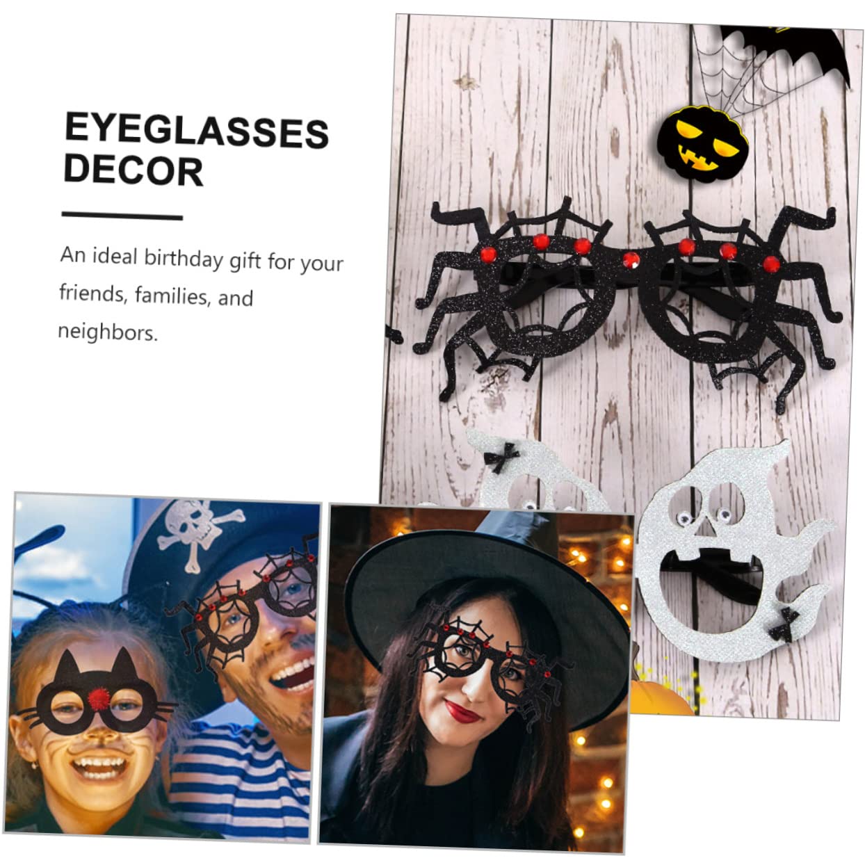 SOIMISS 28piezas Gafas Divertidas De Halloween Accesorios y Cómodos Aleatorios