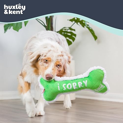 Miniatura 4 de Huxley & Kent para perros  Me Did It, I Sorry Bone (pequeño)  Juguete de peluche navideño de doble cara con chirriador  Divertido regalo para perros