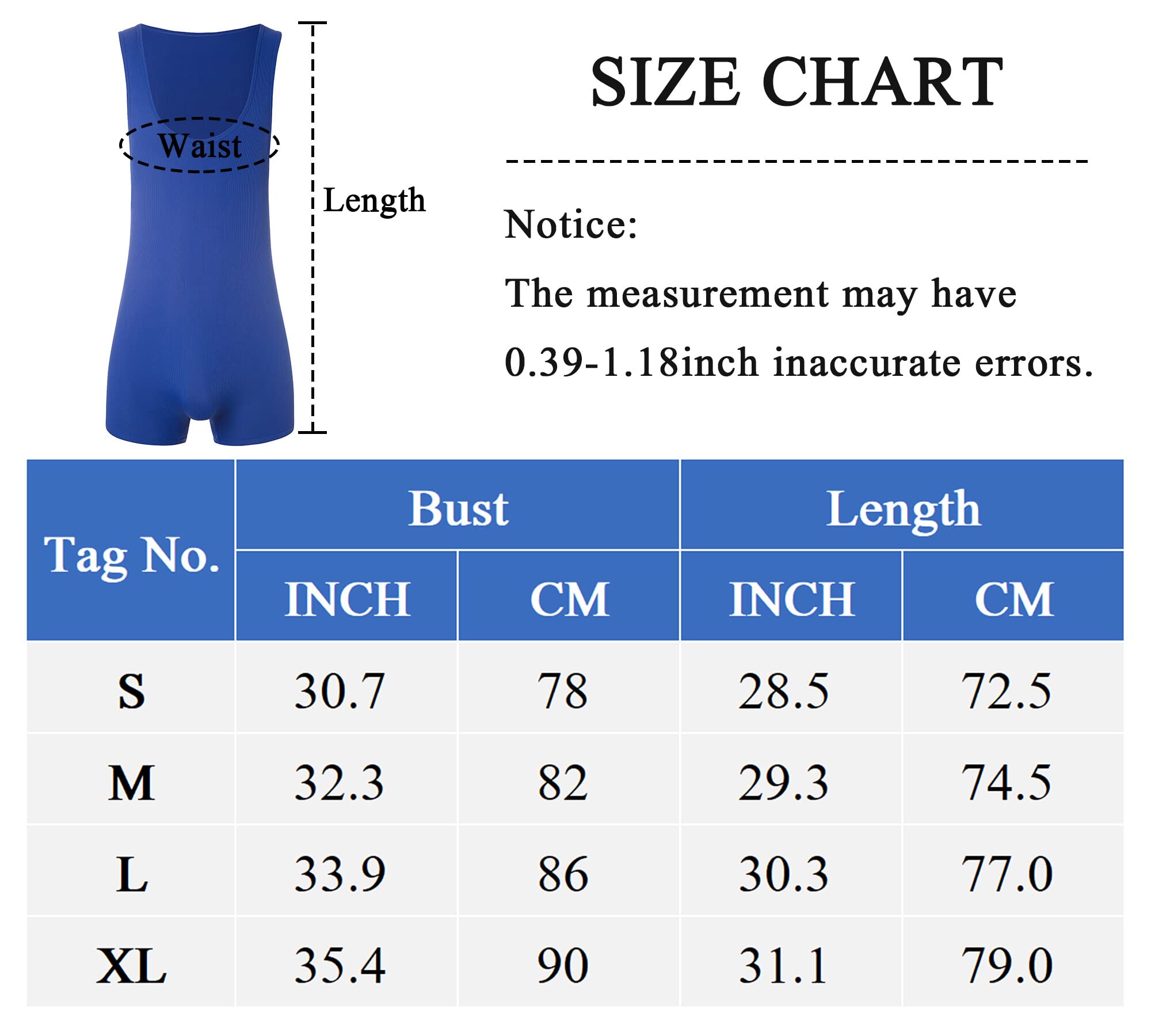 AIEOE Men's Wrestling Singlet Breathable Oneset Athletic Leotard Bodysuit Custume Gym Sportswear Undershirt
