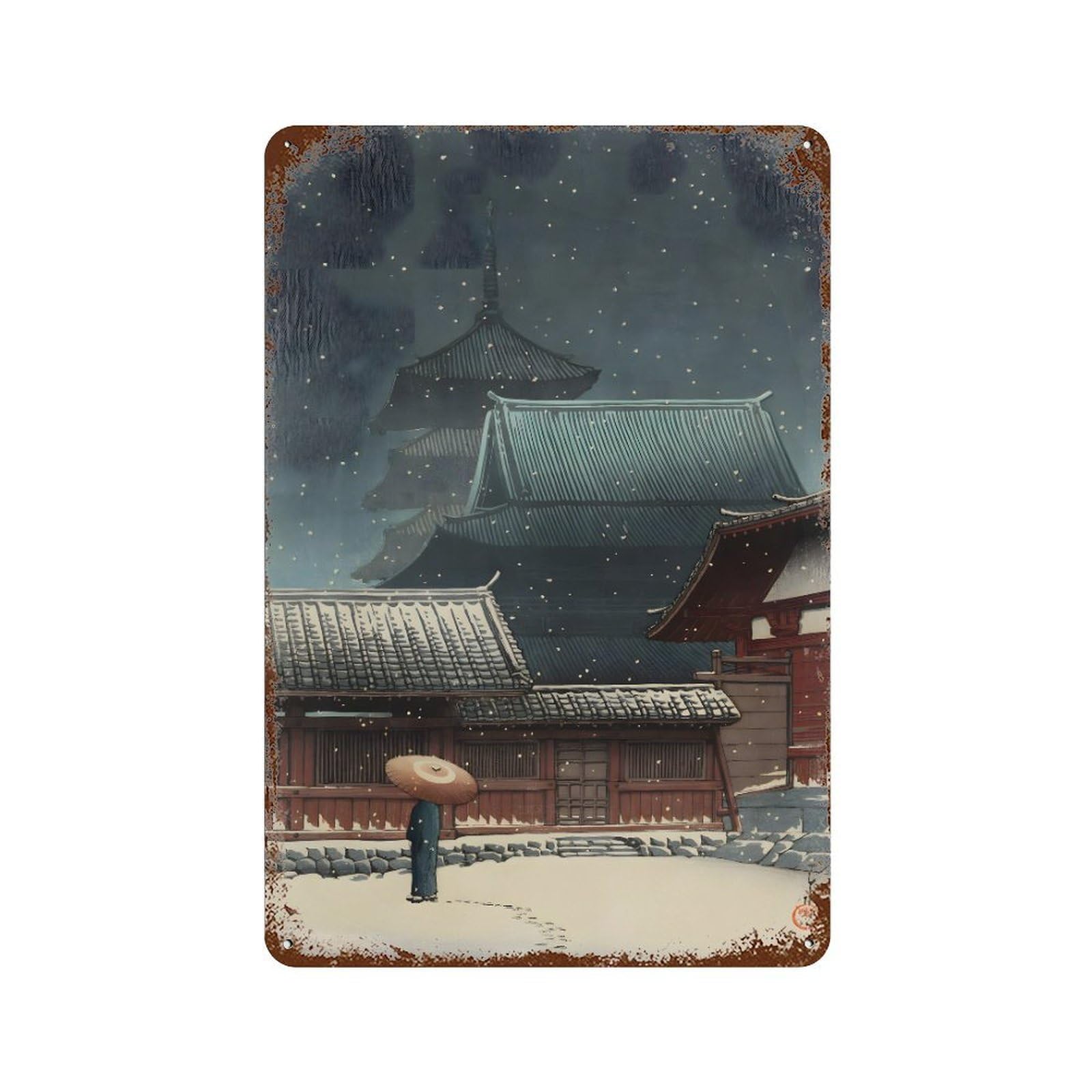 xiaoxiaoshen Artist Kawase Hasui (5) Wall Decor Art Metal Tin Poster Modern Home Decor Art Home Bar Shop Decorations Vintage Sign 30x20cm