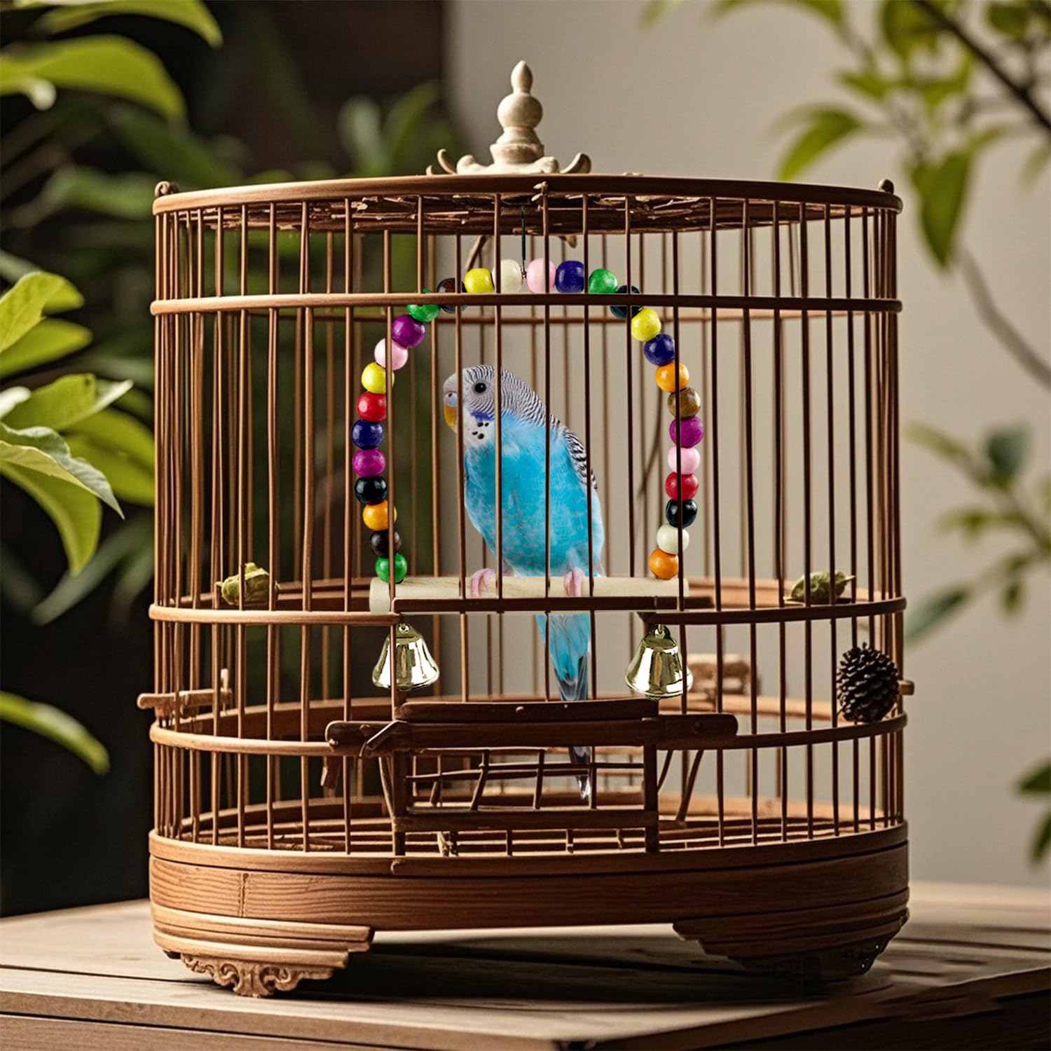 2 Bevitori di Acqua per Uccelli E 1 Giocattolo Altalena, Accessori per Gabbia per Uccelli, Forniture per Animali Domestici, Alimentatore d'Acqua Automatico.