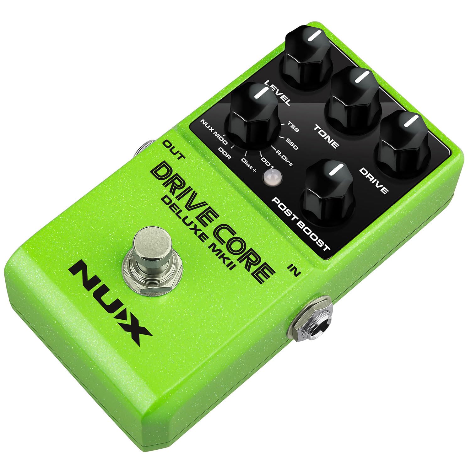 NUX Drive Core Deluxe MKII Overdrive Pedal – 8 modos analógicos True Bypass, Post Boost, Stompbox compacto – Para guitarra eléctrica, amplificador de tubo, FX Loop, Pedalera, Boss, JHS, unidad