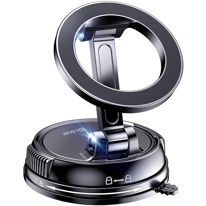 Blukar 汽车手机支架 MagSafe 磁性手机固定架 - 360° 旋转，超强吸力适配iPhone 16/15/14及金属板手机