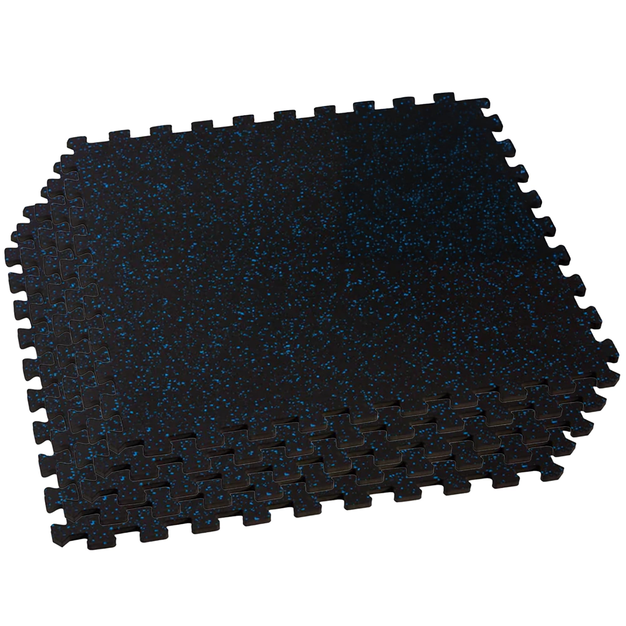 Velotas 3/8-Inch Thick Interlocking Foam Tiles with Rubber Top - Personal Fitness Mat, EVA Foam Puzzle Floor Tiles, for Home Gym Workouts