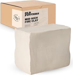 Old Potters Premium White Stoneware Clay for Pottery - Cone 5-10, 10 lbs | Wheel Throwing, Hand Building, Sculpting for All Skill Levels