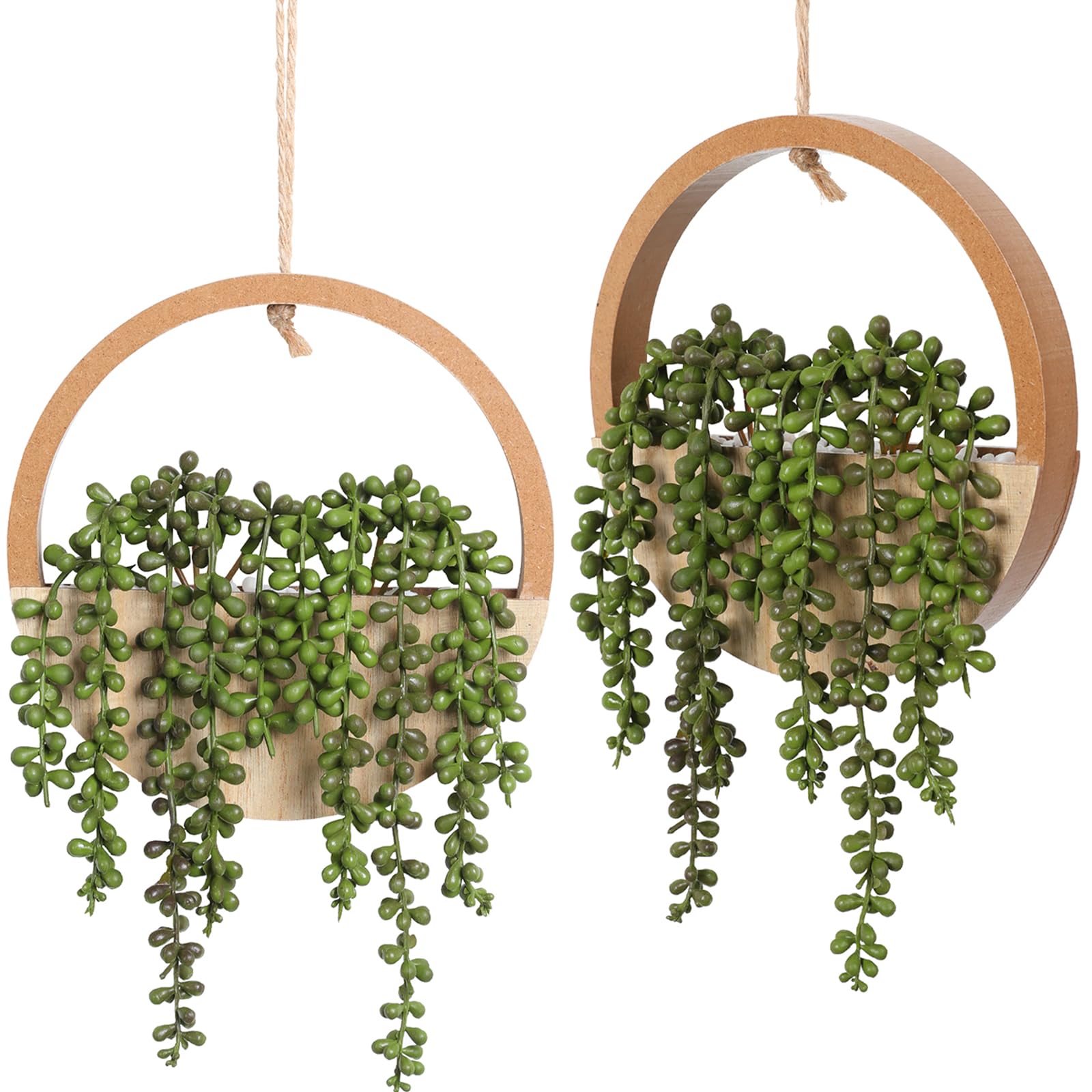 Hobyhoon Artificial Hanging Succulents String of Pearls