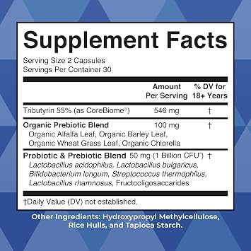 MARYRUTH'S Complete Gut Health+ Probiotic Capsules with Prebiotics & Postbiotics | 5 Probiotic Strains | 1 Billion CFU | Vegan Gut Support | Support Gastrointestinal Health & Microbiome | 30 Servings