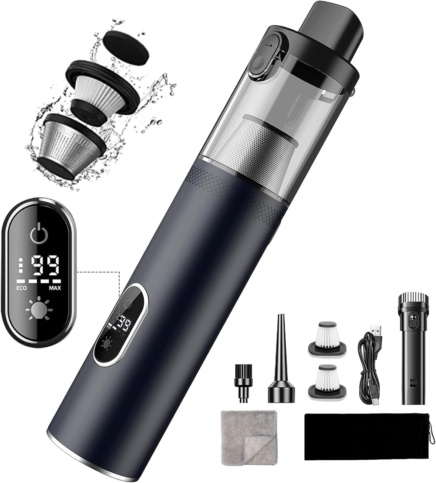 iXTRA 15000Pa Handheld Vacuum Cleaner, Powerful Cordless Car Vacuum