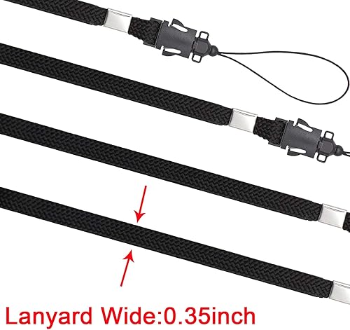 Miniatura 5 de YOUOWO Paquete de 5 cordones de muñeca desmontable pequeña mano negro cordones para teléfono USB clave identificación tarjeta insignia